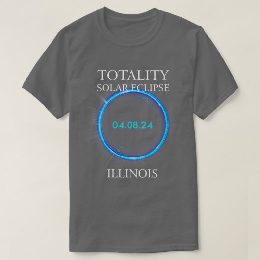胎児日食太陽の2024 ILLINOIS 04 Tシャツ (デザイン正面)