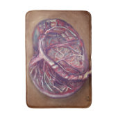 胎盤のバス・マット- doulas、助産婦、家庭分娩、 バスマット (正面縦)