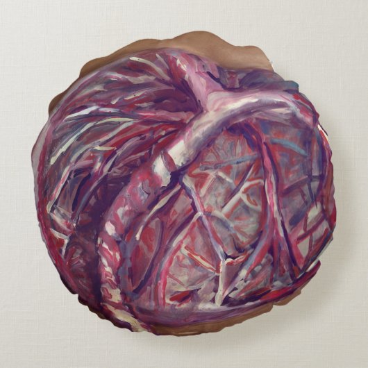 胎盤の枕- doulaまたは助産婦のためのおもしろいなギフト ラウンドクッション (裏面)