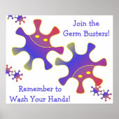 胚芽バスター、覚えてあなたの手のサインを洗う ポスター (正面)