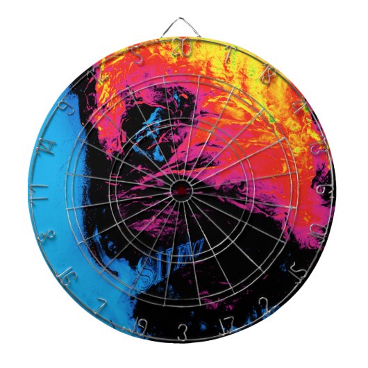 胡椒とプラスチックを混ぜ合わせた ダーツボード (正面)
