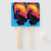 胡椒とプラスチックを混ぜ合わせた ハンドファン (正面&裏面)