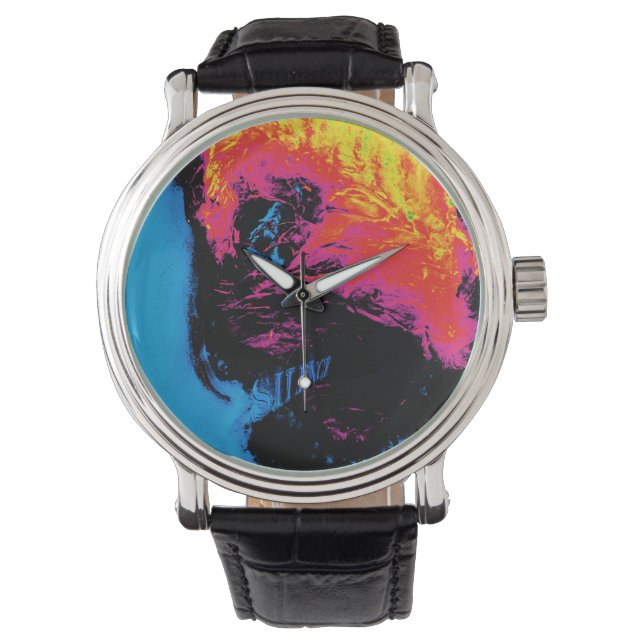 胡椒とプラスチックを混ぜ合わせた 腕時計 (正面)