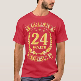 胡結婚結婚したの24周年 Tシャツ