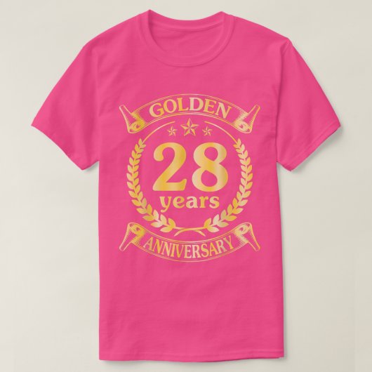 胡結婚結婚したの28周年 Tシャツ (デザイン正面)