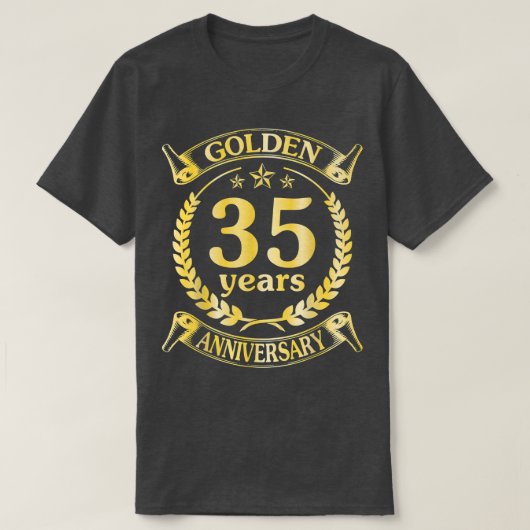 胡結婚結婚したの35周年 Tシャツ (デザイン正面)