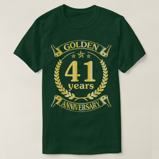 胡結婚結婚したの41周年 Tシャツ (デザイン正面)