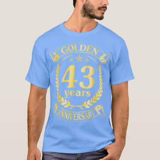 胡結婚結婚したの43周年記念 Tシャツ