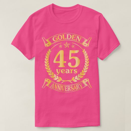 胡結婚結婚したの45周年 Tシャツ (デザイン正面)