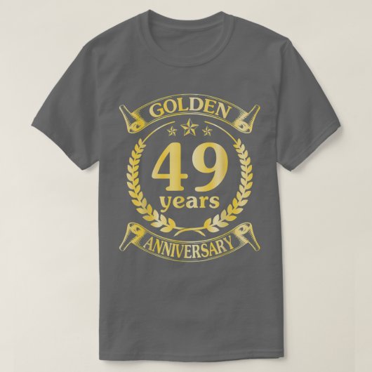 胡結婚結婚したの49周年 Tシャツ (デザイン正面)