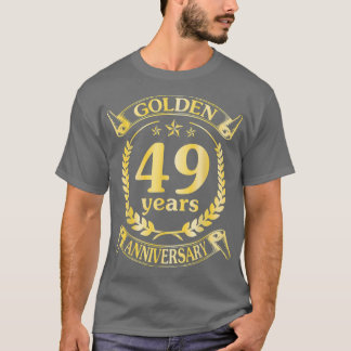 胡結婚結婚したの49周年 Tシャツ