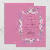 胡蝶蘭の花弁リースの結婚式 招待状 (正面/裏面)