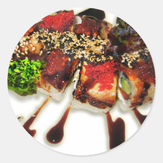 胡麻と生姜のわさび寿司ロール 日本のキッチン ラウンドシール