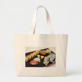 胡麻と生姜のわさび寿司ロール 日本のキッチン ラージトートバッグ