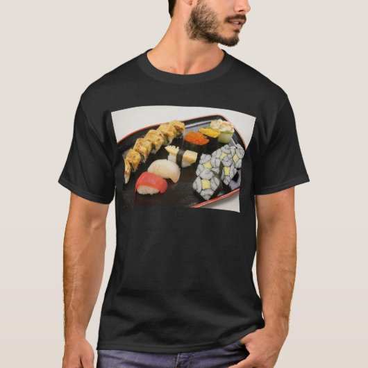 胡麻と生姜のわさび寿司ロール 日本のキッチン Tシャツ (正面)