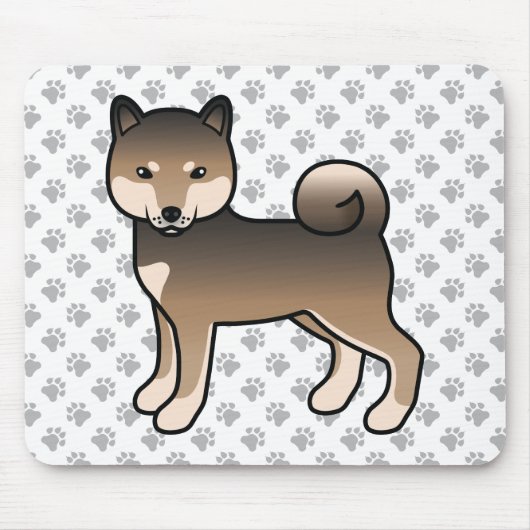 胡麻柴犬のキャラクタードッグ マウスパッド (正面)
