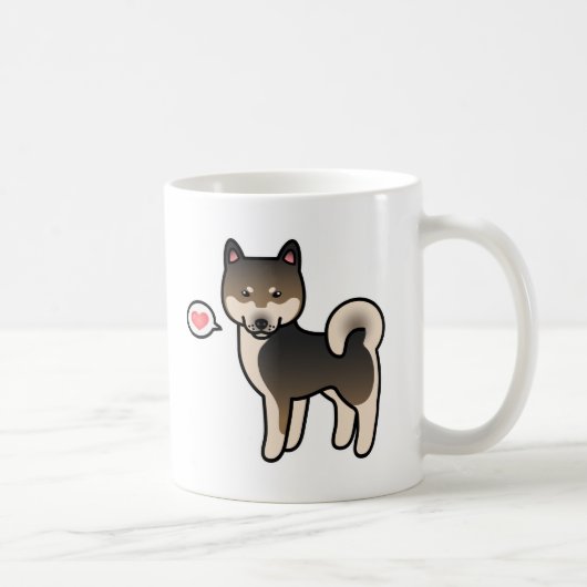 胡麻柴犬 愛 コーヒーマグカップ (右)