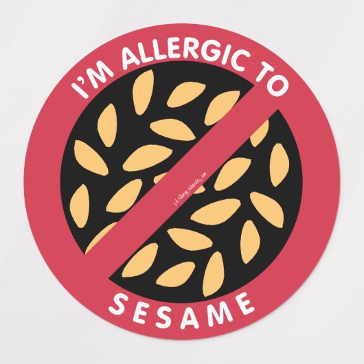 胡麻種子アレルギーだ ラベル (デザイン2)