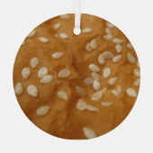 胡麻種子ハンバーガーパン ガラスオーナメント (裏面)