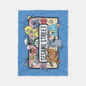 胡麻 |ゴマパールのドードル記号 フリースブランケット (正面)