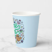 胡麻 |セサミストリート緑のDoodleスクリプト 紙コップ (裏面)