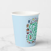 胡麻 |セサミストリート緑のDoodleスクリプト 紙コップ (正面)