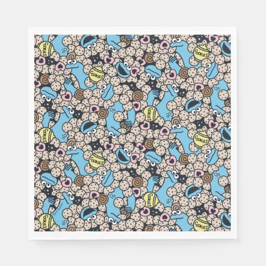 胡麻 | Cookieモンスタードードルパターン スタンダードランチョンナプキン (正面)