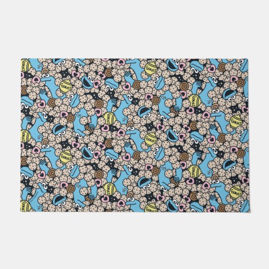 胡麻 | Cookieモンスタードードルパターン ドアマット (正面)