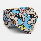 胡麻 | Cookieモンスタードードルパターン ネクタイ (ロール)