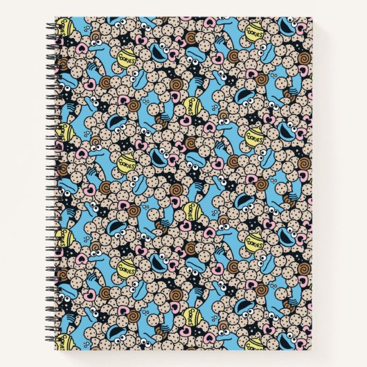 胡麻 | Cookieモンスタードードルパターン ノートブック (正面)