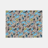 胡麻 | Cookieモンスタードードルパターン フリースブランケット (正面(横))