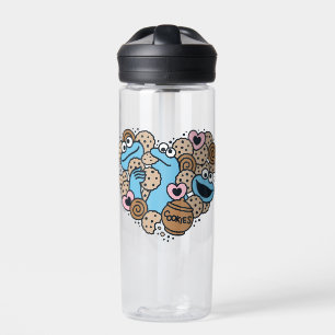 胡麻 Cookie Monster Doodleハート ウォーターボトル