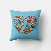 胡麻 | Cookie Monster Doodleハート クッション (裏面)