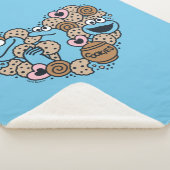 胡麻 | Cookie Monster Doodleハート シェルパブランケット (3/4)