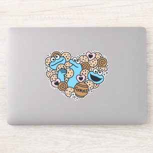 胡麻 Cookie Monster Doodleハート シール