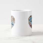 胡麻 | Cookie Monster Doodleハート ジャンボコーヒーマグカップ (正面)