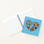 胡麻 | Cookie Monster Doodleハート ノートブック (内部)