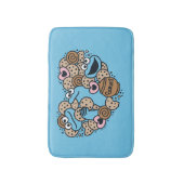 胡麻 | Cookie Monster Doodleハート バスマット (正面縦)