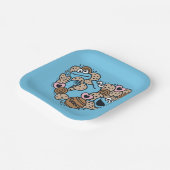 胡麻 | Cookie Monster Doodleハート ペーパープレート (傾斜あり)