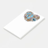 胡麻 | Cookie Monster Doodleハート ポストイット (アングル)