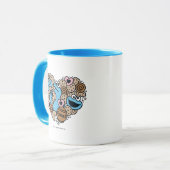 胡麻 | Cookie Monster Doodleハート マグカップ (正面左)