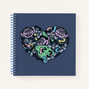 胡麻 Count von Count Doodleハート ノートブック