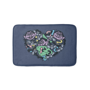 胡麻 Count von Count Doodleハート バスマット
