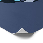 胡麻 | Count von Count Doodleハート ポスター (角)