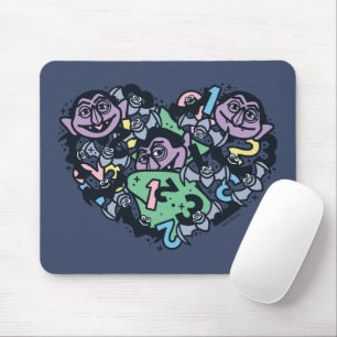 胡麻 Count von Count Doodleハート マウスパッド