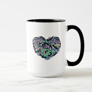 胡麻 Count von Count Doodleハート マグカップ