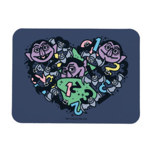 胡麻 Count von Count Doodleハート マグネット