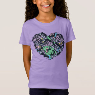 胡麻   Count von Count Doodleハート Tシャツ