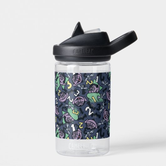 胡麻 | Count von Count Doodle Pattern ウォーターボトル (左面)