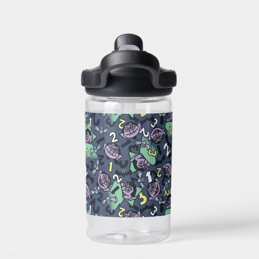 胡麻 | Count von Count Doodle Pattern ウォーターボトル (背面)